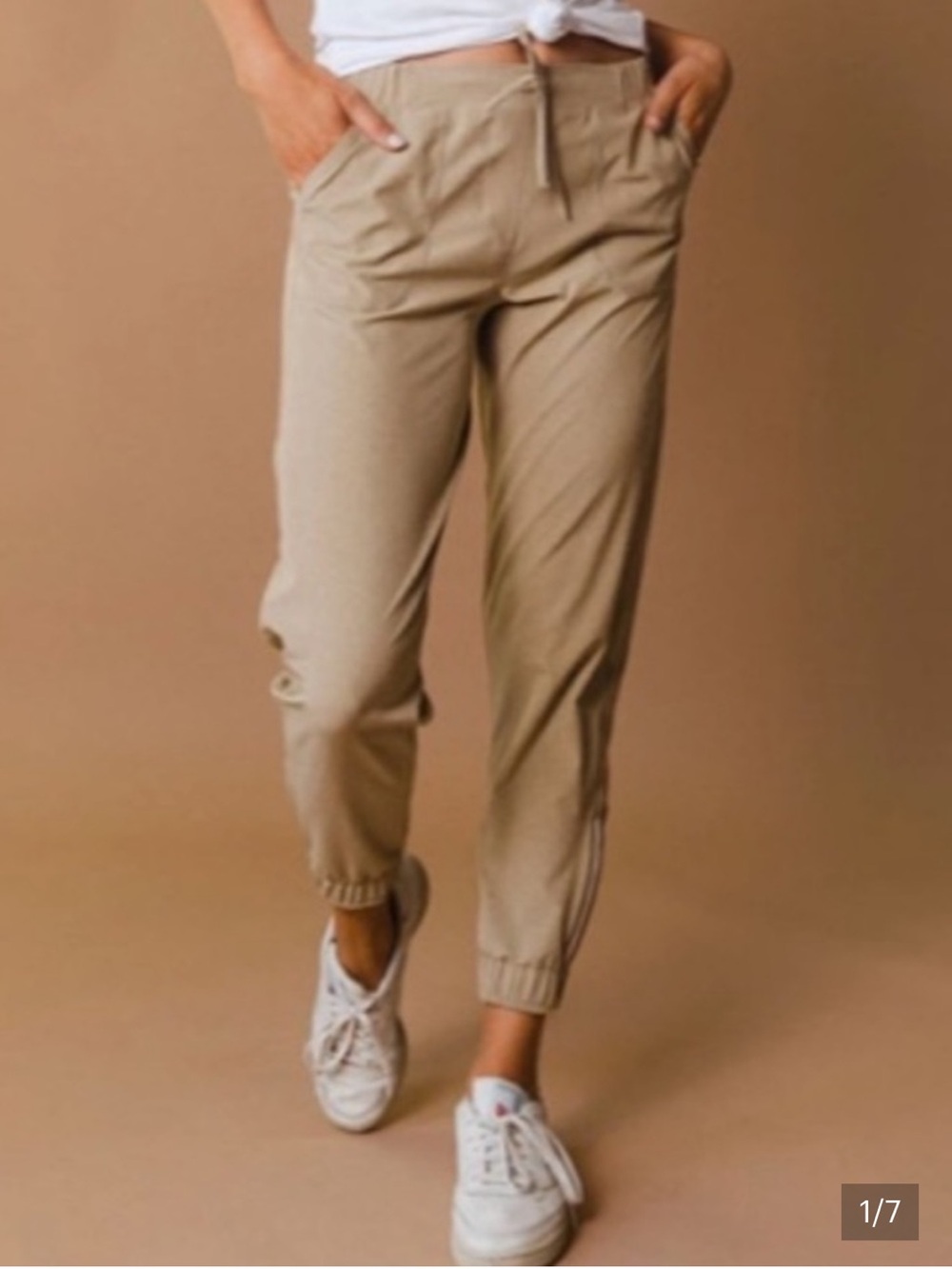 Albion Tan Jetsetter Joggers - size S - Tall